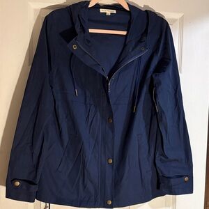 Women’s LA HEARTS / PACSUN Blue Navy Hooded Lightweight Jacket LARGE NWT